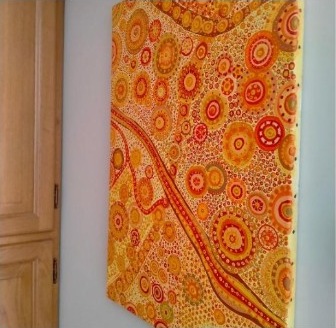 Ein Detail der Wandbilder