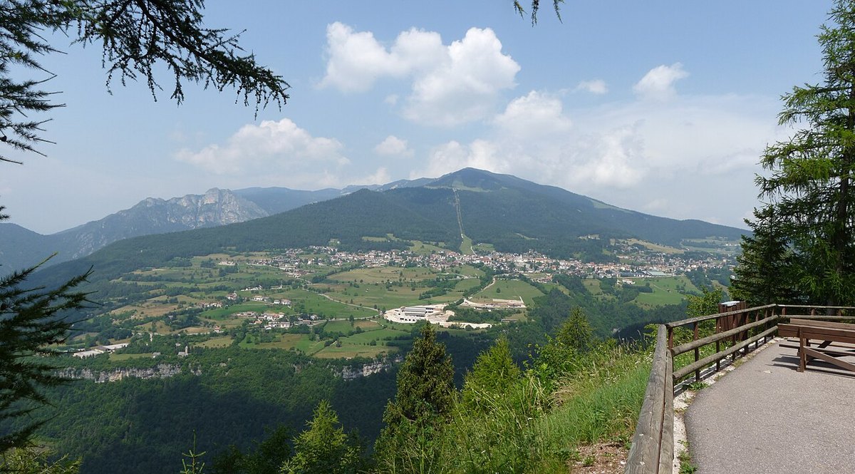 Summer panorama of Folgaria from Serrada