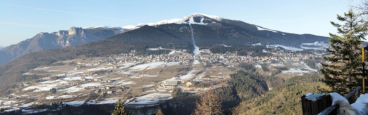 Folgaria and Vigolana in winter, from Serrada