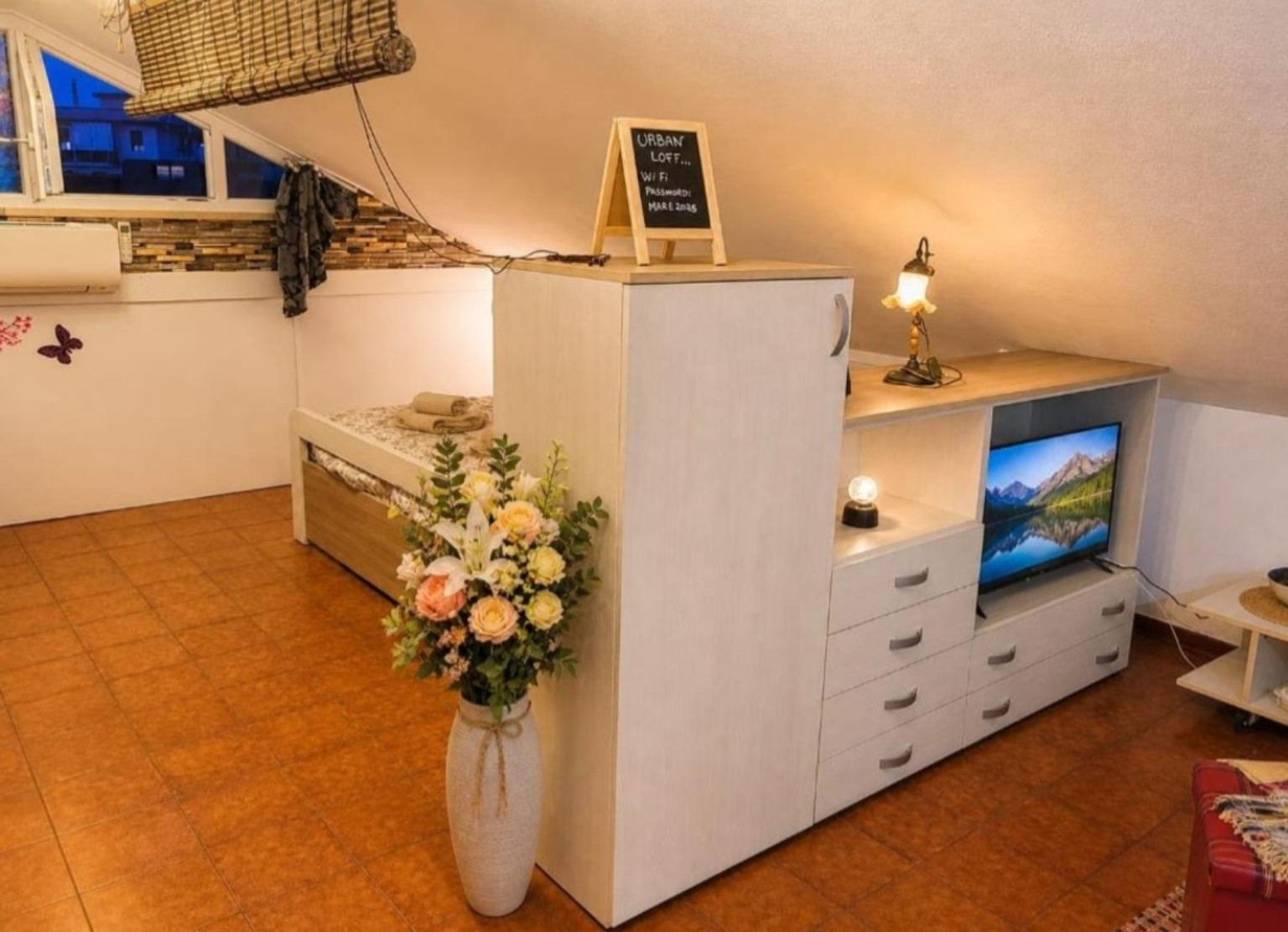 TV area and room divider
