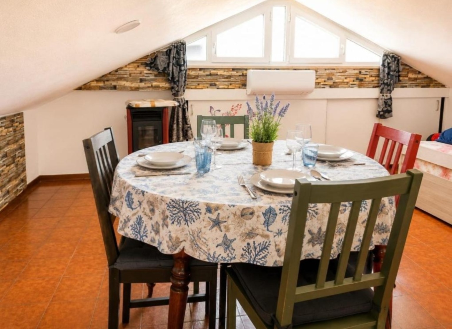 The dining table